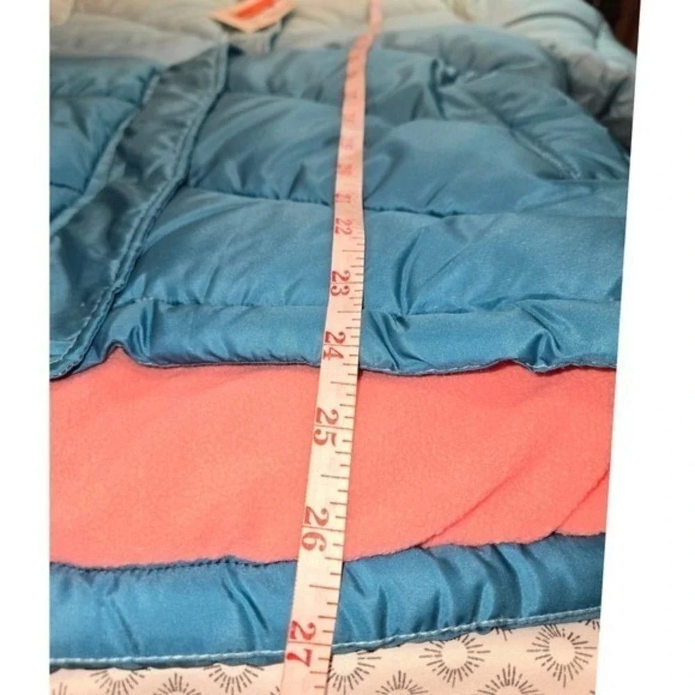 Arizona Jean Co Girls XL 18.5 Plus Ombre Puffer Jacket Faux Fur Hood Winter Coat